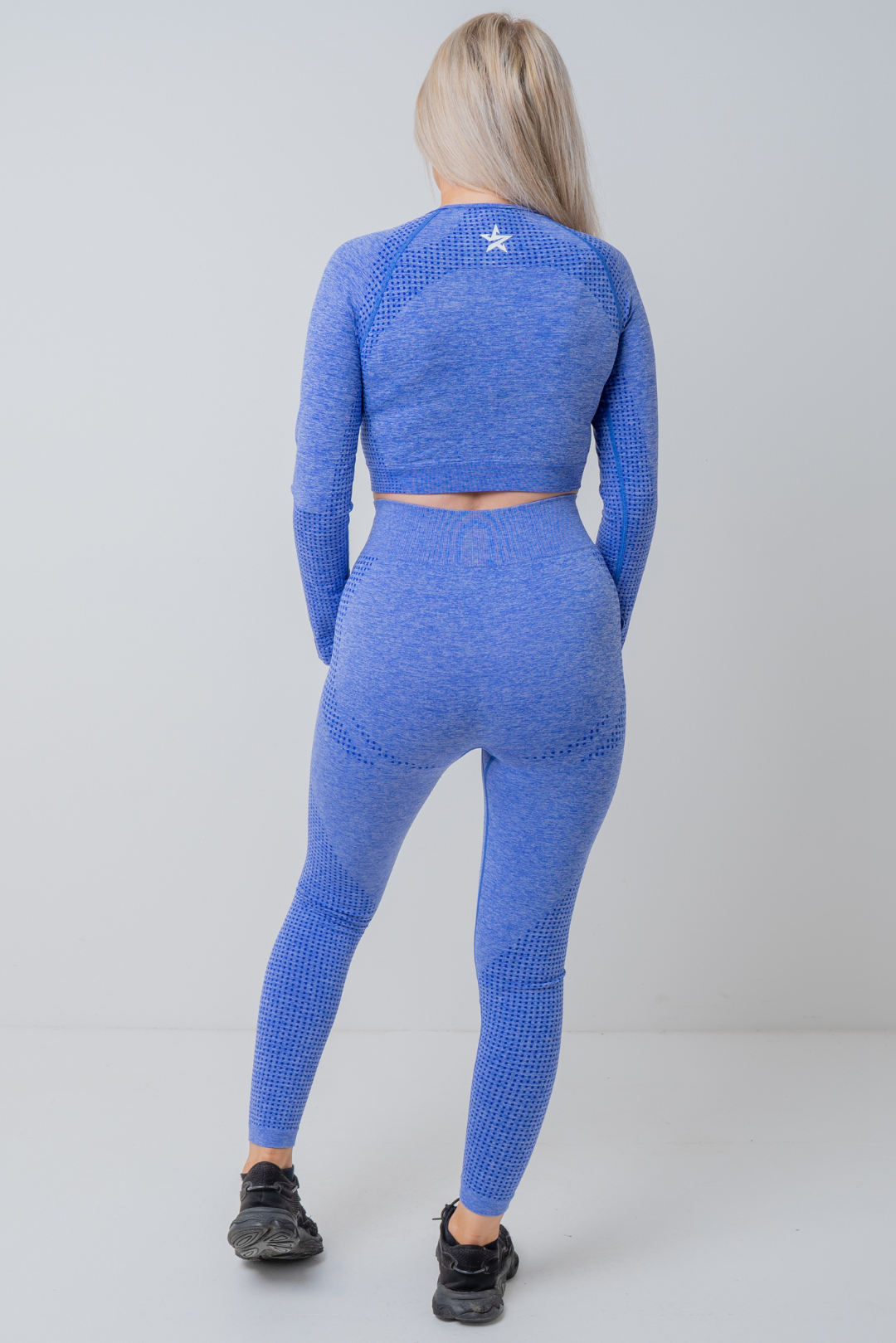 Active Seamless Long Sleeve Crop Top - Blue